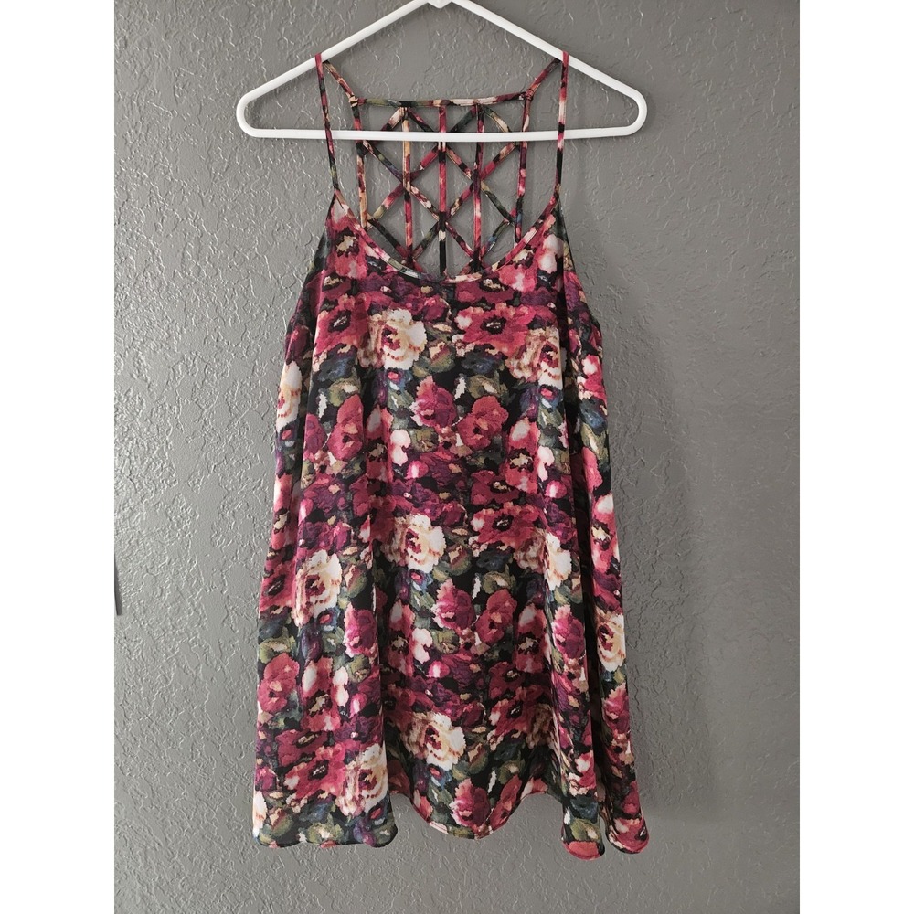Floral Strappy Cage Back Flowy‎ Slip Dress Wedding Guest Dress Summer